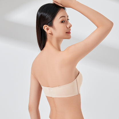 Essential anti-skid strapless underwear for spring and summer, women's small breasts gathered together without marks, invisible wrap bra, thin bra