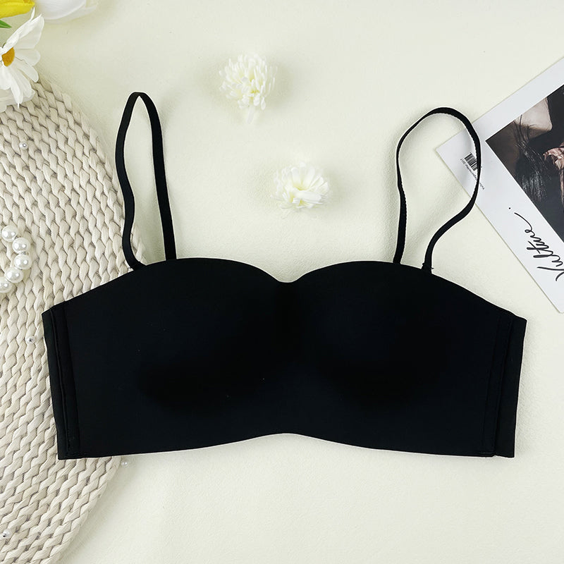 Essential anti-skid strapless underwear for spring and summer, women's small breasts gathered together without marks, invisible wrap bra, thin bra