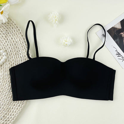 Essential anti-skid strapless underwear for spring and summer, women's small breasts gathered together without marks, invisible wrap bra, thin bra