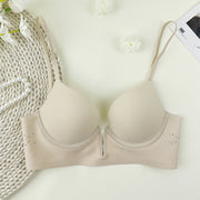 The same brand with a large backless sexy deep V-shaped small ribbon back style bra with no marks, breathability, small and slimming underwear